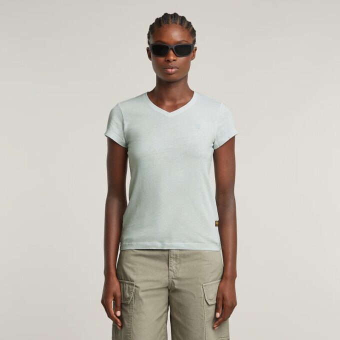 Overdyed Eyben Slim V-Neck Top
