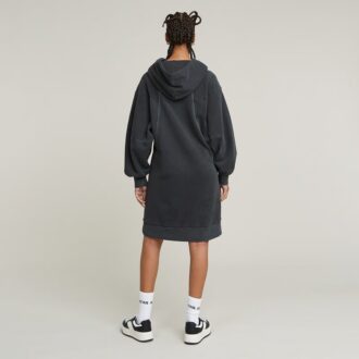 Overdyed Hooded Sweater Dress