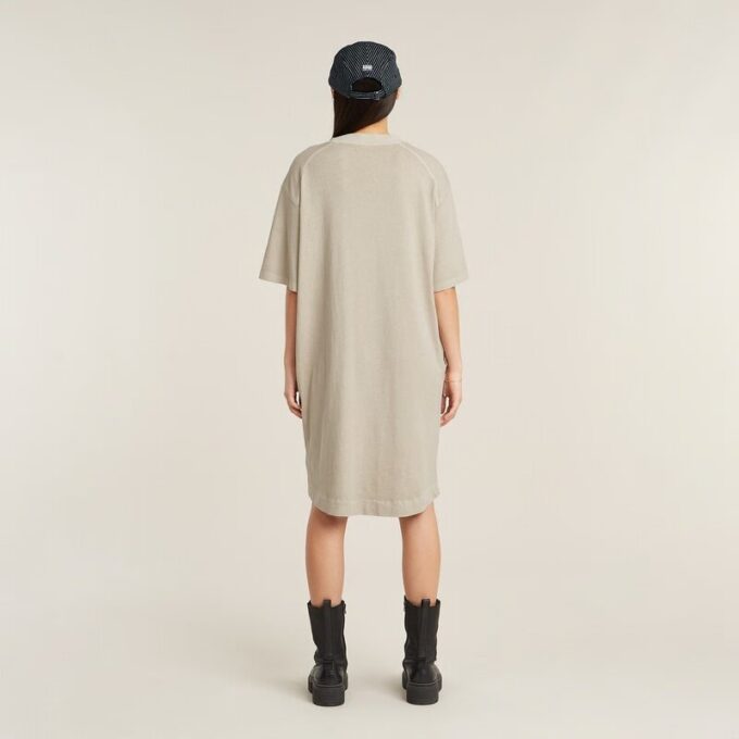 Overdyed Saddle Sleeve Loose T-Shirt Dress