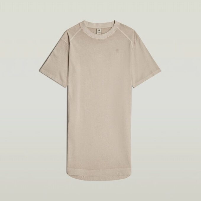 Overdyed Saddle Sleeve Loose T-Shirt Dress