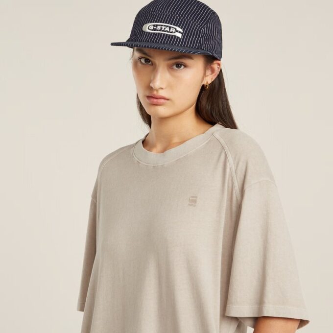 Overdyed Saddle Sleeve Loose T-Shirt Dress