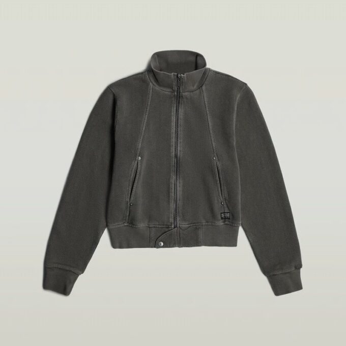 Overdyed Slim Track Sweater Jacket