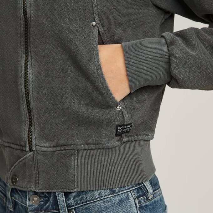 Overdyed Slim Track Sweater Jacket