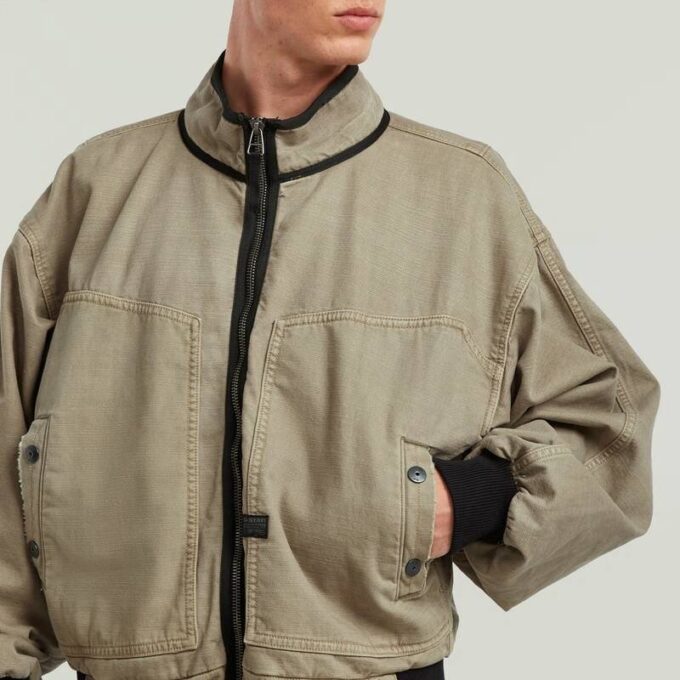 Oversized Denim Bomber