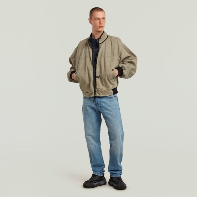 Oversized Denim Bomber