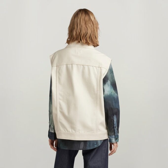 Oversized Denim Vest Evergreen