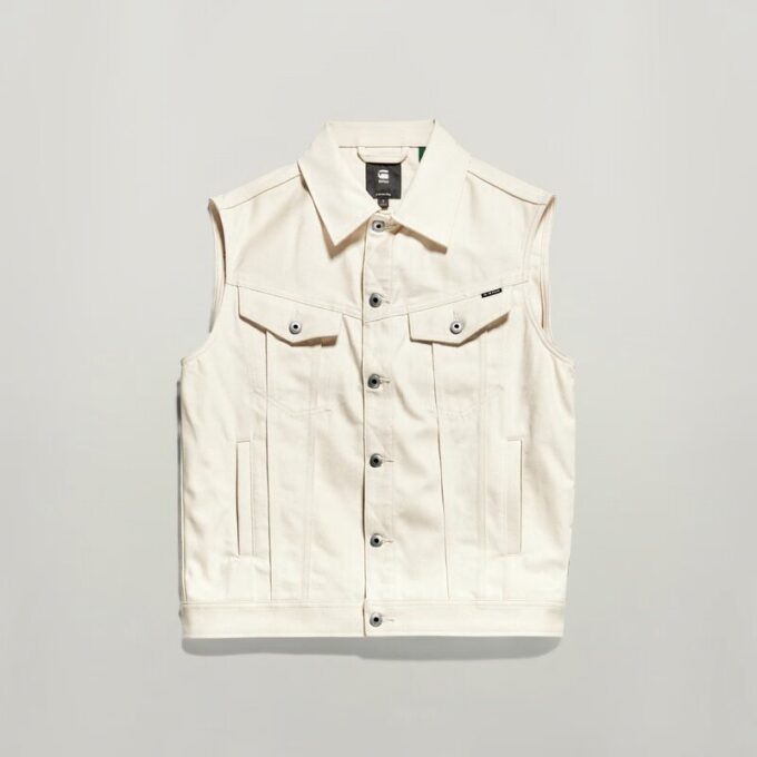 Oversized Denim Vest Evergreen