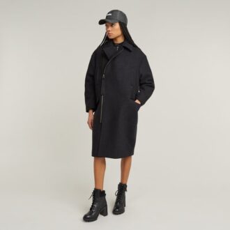 Oversized Zip Cocoon Coat