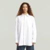 Oversized Zip Poplin Shirt