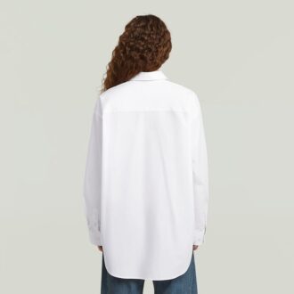 Oversized Zip Poplin Shirt
