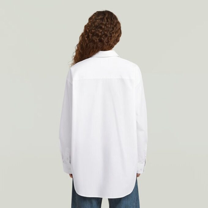 Oversized Zip Poplin Shirt