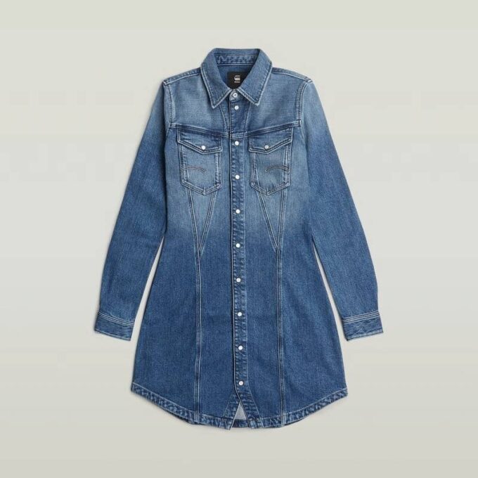 Pitched Hem Shirt Dress Pitched Hem Shirt Dress