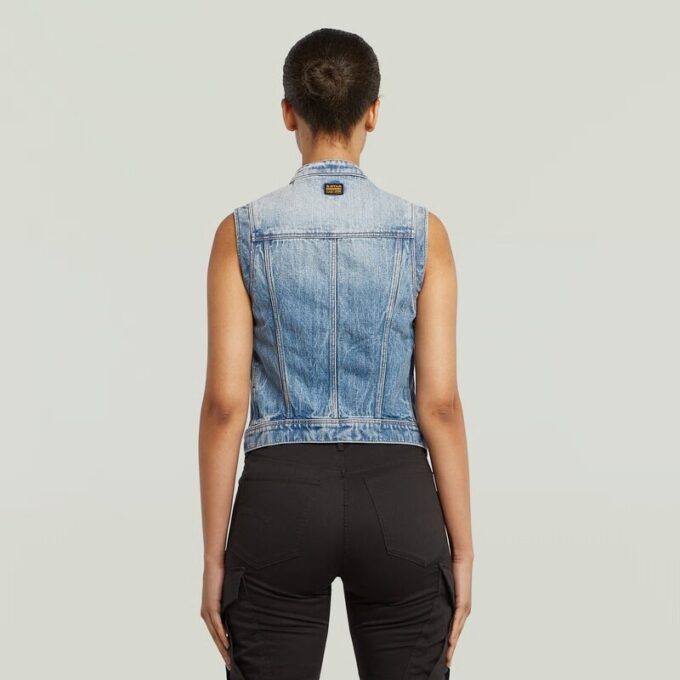 Pitched Hem Slim Vest