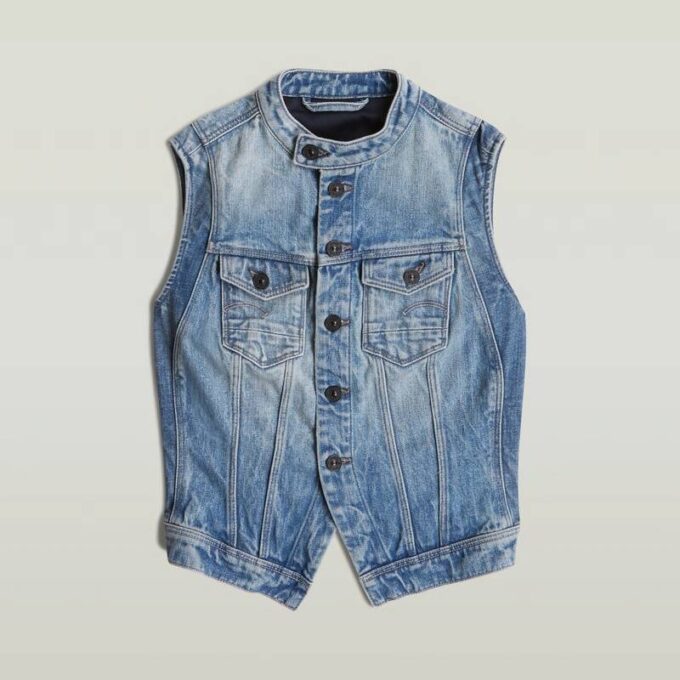 Pitched Hem Slim Vest