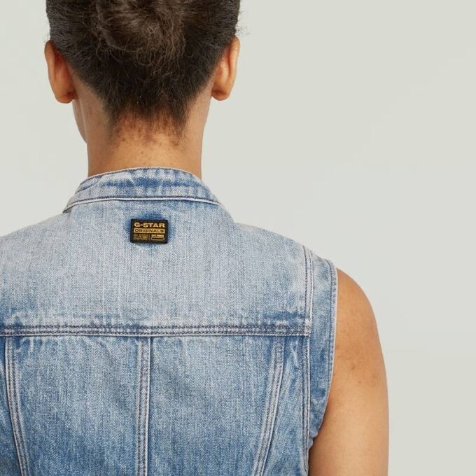 Pitched Hem Slim Vest