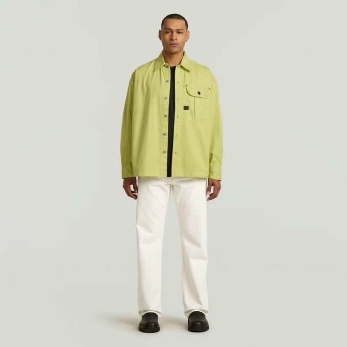 Pleated Boxy Shirt Long Sleeve