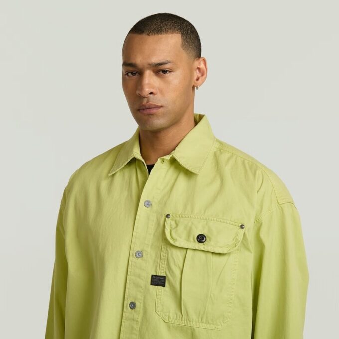 Pleated Boxy Shirt Long Sleeve