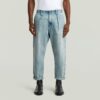 Pleated Chino Denim Relaxed Tapered