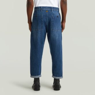 Pleated Chino Denim Relaxed Tapered