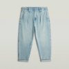 Pleated Chino Denim Relaxed Tapered