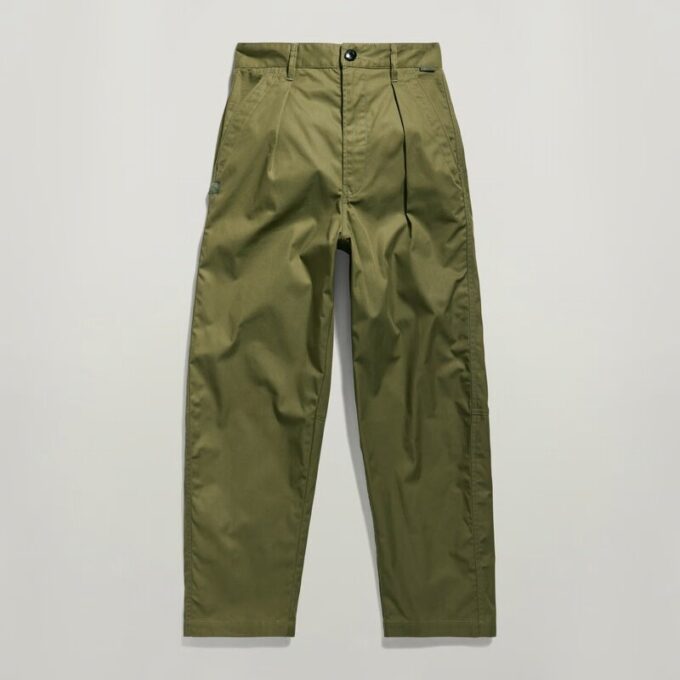 Pleated High Waist Chino