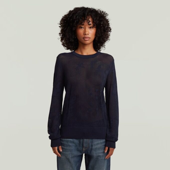 Pointelle Knit Pullover