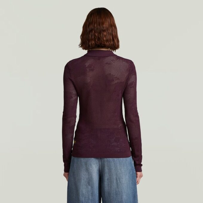 Pointelle Slim Polo Knit Pointelle Slim Polo Knit