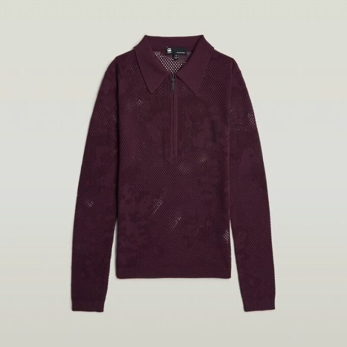 Pointelle Slim Polo Knit Pointelle Slim Polo Knit