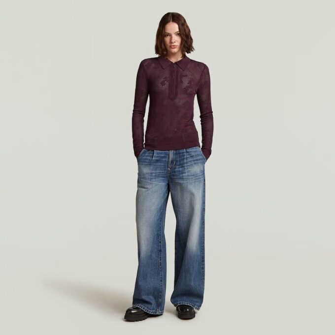 Pointelle Slim Polo Knit Pointelle Slim Polo Knit