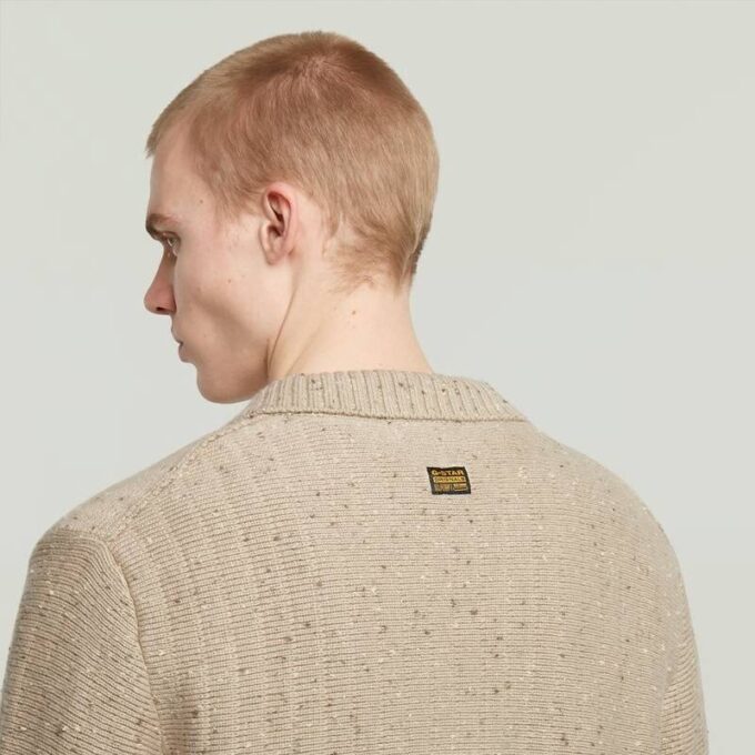 Polo Collar Full Zip Knit