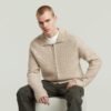 Polo Collar Full Zip Knit