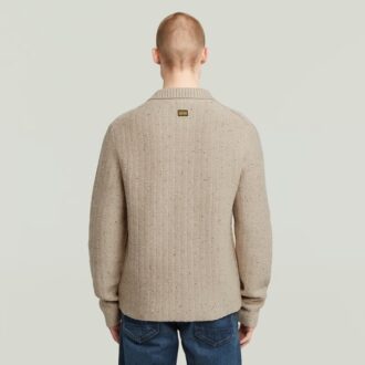 Polo Collar Half Zip Knit