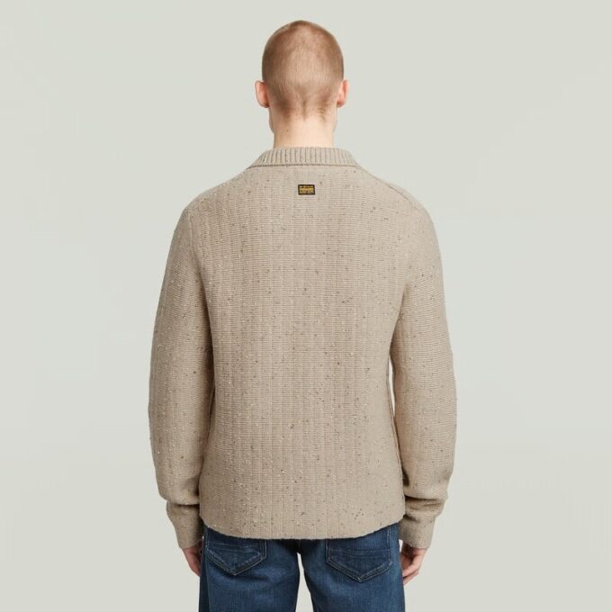 Polo Collar Half Zip Knit