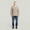Polo Collar Half Zip Knit