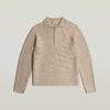 Polo Collar Half Zip Knit