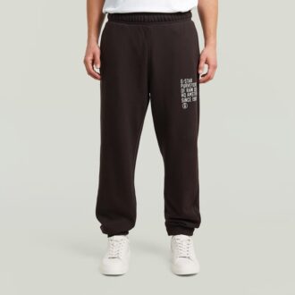 Print Loose Tapered Sweater Pant