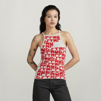 Printed Tank Top Cropped Ultra Slim Printed Tank Top Cropped Ultra Slim