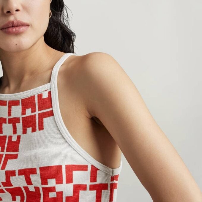 Printed Tank Top Cropped Ultra Slim