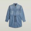 Relaxed Drawcord Denim Dress Relaxed Drawcord Denim Dress