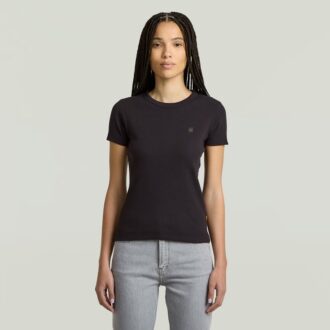 Rib Cap Sleeve T-Shirt