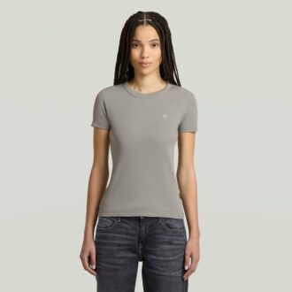 Rib Cap Sleeve T-Shirt
