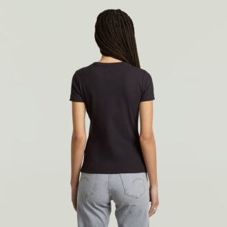 Rib Cap Sleeve T-Shirt