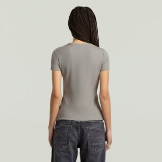 Rib Cap Sleeve T-Shirt