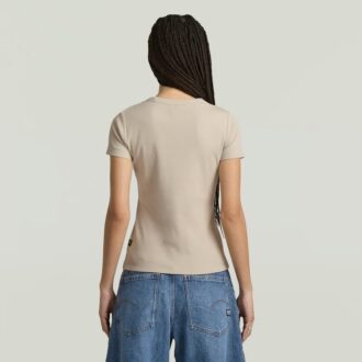 Rib Cap Sleeve T-Shirt