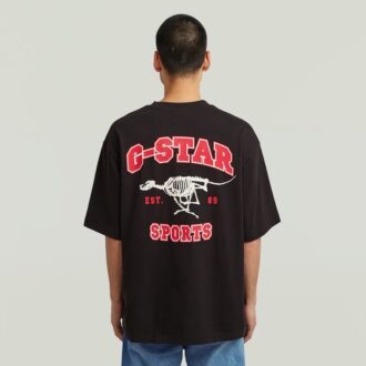 Running Dog Back Graphic Boxy T-Shirt