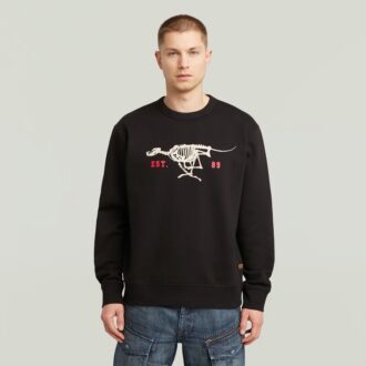 Running Dog Back Graphic Sweater