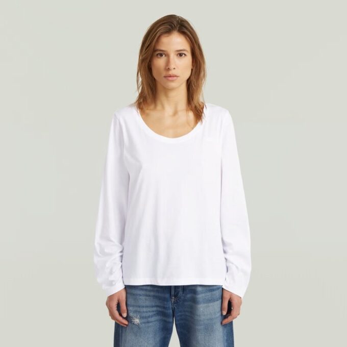 Scoop Neck Long Sleeve T-Shirt Scoop Neck Long Sleeve T-Shirt