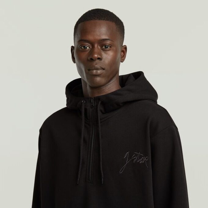 Script Half Zip Hoodie