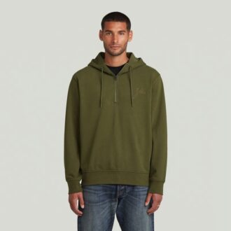 Script Half Zip Hoodie Sweater