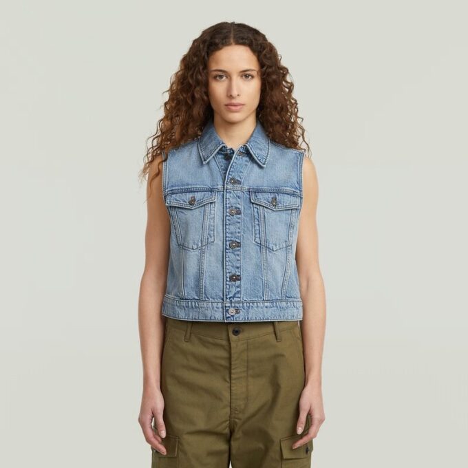 Shrunken Denim Vest